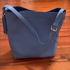Isaac Mizrahi Blue Leather Hobo Purse